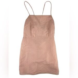 Altar’d State Y2K Women’s Pink Checkered Lined Sleeveless Mini Dress size Medium